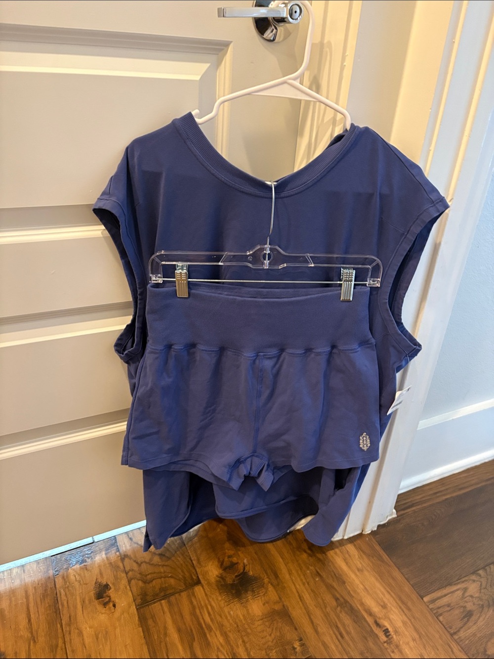 Free People Lavender Blue Sleeveless Peplum Tank